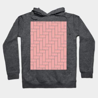 Pink Geometric Tiles with Green Outline Hoodie